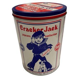 Cracker Jack Popcorn Retro Tin Vintage 1990 8"×6"